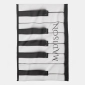 ピアノ鍵名前をカスタムするキッチンタオル キッチンタオル (縦)