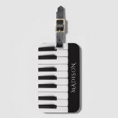 ピアノ鍵名前をカスタムする ラゲッジタグ (正面縦)