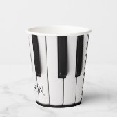 ピアノ鍵名前をカスタムする 紙コップ (裏面)