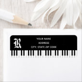 ピアノ鍵差出人住所ラベル ラベル (インサイチュ)