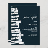 ピアノ鍵招待状 招待状 (正面/裏面)