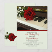 ピアノ鍵招待状 招待状 (正面/裏面)