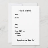 ピアノ鍵招待状 招待状 (裏面)