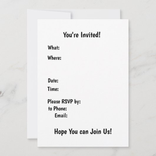 ピアノ鍵招待状 招待状 (裏面)