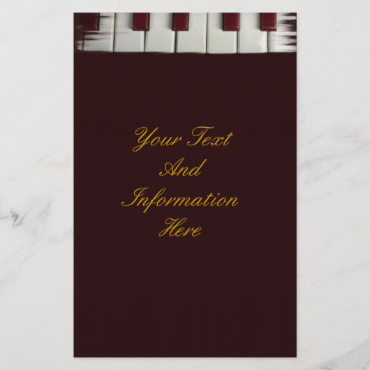 ピアノ鍵文房具 便箋 (正面)