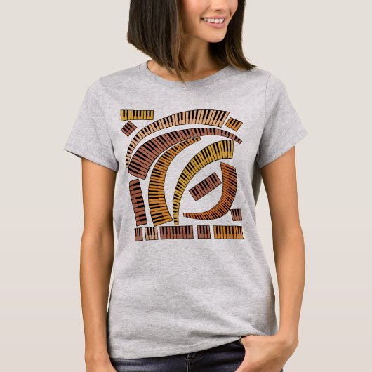 ピアノ鍵曲がりTシャツ Tシャツ (正面)