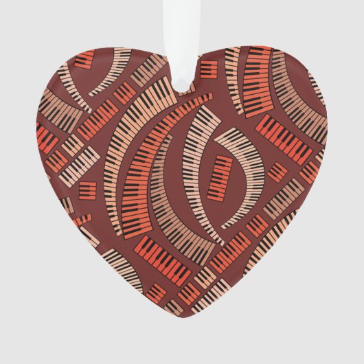 ピアノ鍵曲りセラミックオーナメント オーナメント (正面)