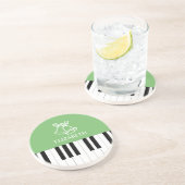 ピアノ鍵最高のピアノ先生エバークリスマスグリーン コースター (側面)