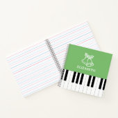 ピアノ鍵最高のピアノ先生エバークリスマスグリーン ノートブック (内部)