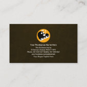 ピアノ鍵浮遊金ゴールド音楽ノート音楽先生 名刺 (裏面)