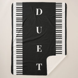 ピアノ鍵白黒ミュージカルDuet Music Keyboard シェルパブランケット