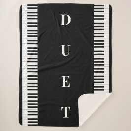 ピアノ鍵白黒ミュージカルDuet Music Keyboard シェルパブランケット