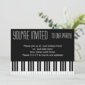 ピアノ鍵白黒 招待状 (スタンド正面)