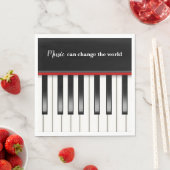 ピアノ鍵盤と音楽引用文 スタンダードランチョンナプキン (インサイチュ)