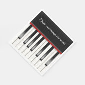 ピアノ鍵盤と音楽引用文 スタンダードランチョンナプキン (角)