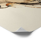 ピアノ鍵盤オルガンパイプカラフル抽象芸術 ポスター (角)