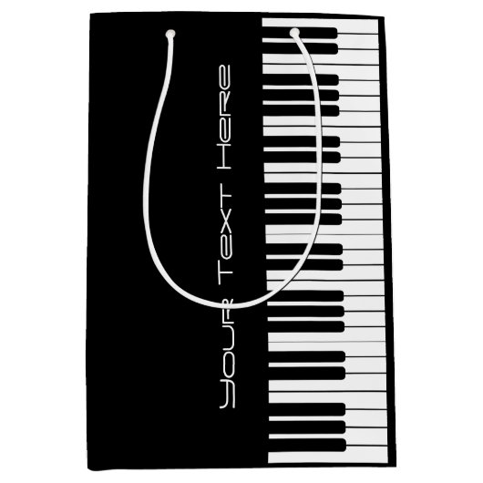 ピアノ鍵盤オルガンメディア抱き枕 ミディアムペーパーバッグ (正面)