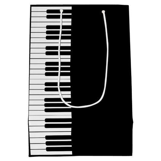 ピアノ鍵盤オルガンメディア抱き枕 ミディアムペーパーバッグ (裏面)