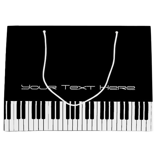 ピアノ鍵盤オルガン大抱き枕 ラージペーパーバッグ (正面)