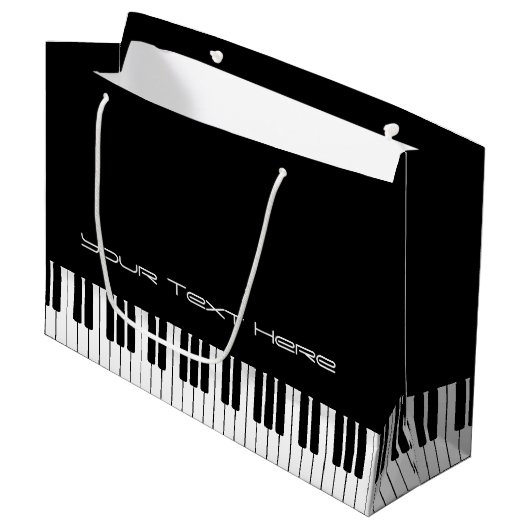 ピアノ鍵盤オルガン大抱き枕 ラージペーパーバッグ (正面アングル)