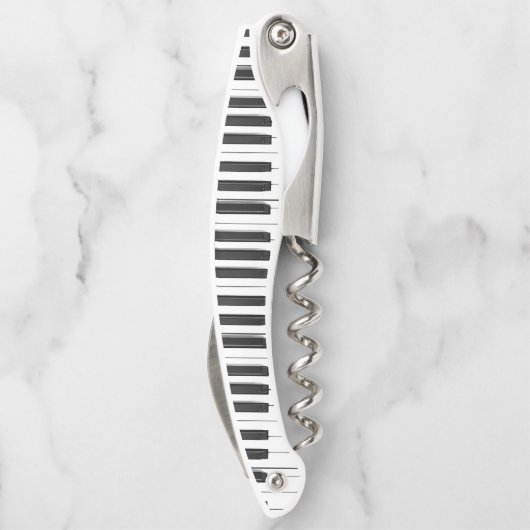 ピアノ鍵盤デザインコルクねじ ソムリエナイフ (裏面)