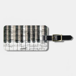 ピアノ鍵盤デザイン ラゲッジタグ