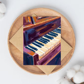 ピアノ鍵盤ピアニストペイントカード
