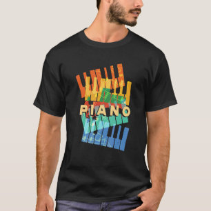 ピアノ鍵盤ピアノプレーヤーピアニストミュージシャンオルチェ Tシャツ