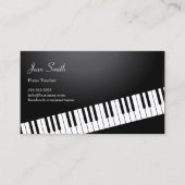 ピアノ鍵盤ピアノレッスズビジネスカード 名刺 (正面)