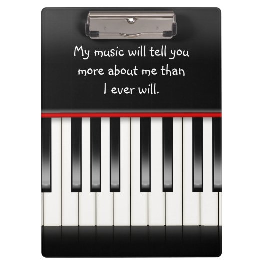 ピアノ鍵盤付き引用文 クリップボード (正面)