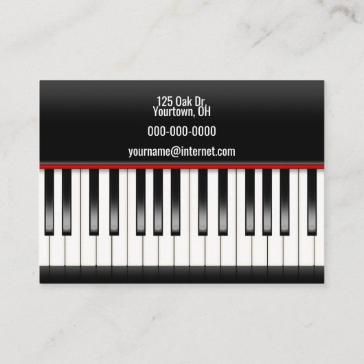 ピアノ鍵盤先生 名刺 (裏面)