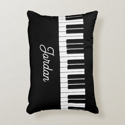 ピアノ鍵盤名ピアニスト枕 アクセントクッション (正面(垂直))
