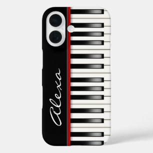 ピアノ鍵盤名前をカスタムする iPhone 16ケース
