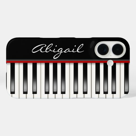 ピアノ鍵盤名前をカスタムする Case-Mate iPhoneケース (裏面 (横))
