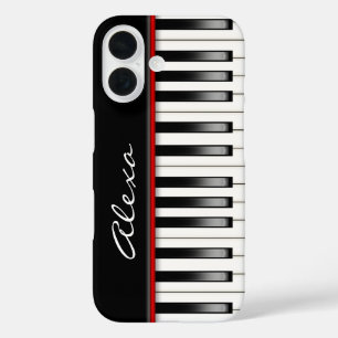 ピアノ鍵盤名前をカスタムする iPhone 16ケース