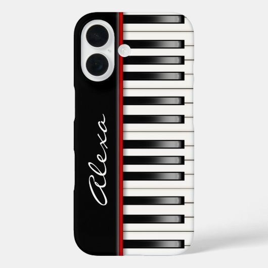ピアノ鍵盤名前をカスタムする Case-Mate iPhoneケース (裏面)