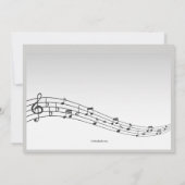 ピアノ鍵盤招待状 招待状 (裏面)