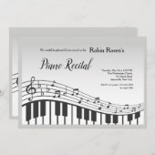 ピアノ鍵盤招待状 招待状 (正面/裏面)