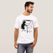 ピアノ鍵盤猫Tシャツ Tシャツ (正面フル)