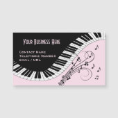 ピアノ鍵盤音楽デザイン磁気ビジネスカード (正面)