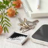 ピアノ鍵盤音楽デザイン キーホルダー (側面)