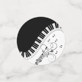 ピアノ鍵盤音楽デザイン コンフェッティ (スモール正面)