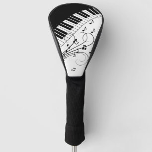 ピアノ鍵盤音楽デザイン ゴルフヘッドカバー