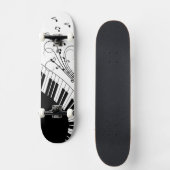 ピアノ鍵盤音楽デザイン スケートボード (正面)
