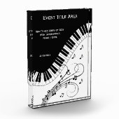 ピアノ鍵盤音楽デザイン フォトブロック (左)