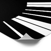 ピアノ鍵盤音楽デザイン ポスター (角)