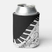 ピアノ鍵盤音楽デザイン 缶クーラー (缶正面)