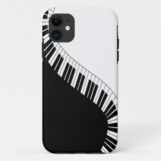 ピアノ鍵盤音楽デザイン Case-Mate iPhoneケース (裏面)