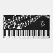 ピアノ鍵盤音符モノグラム デスクマット (正面)