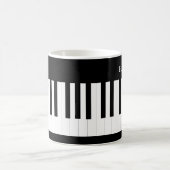 ピアノ鍵盤 キーボード 音楽 楽器 コーヒーマグカップ (中央)